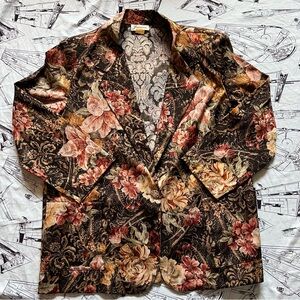 Vintage Women’s Joanna Petite Floral Blazer